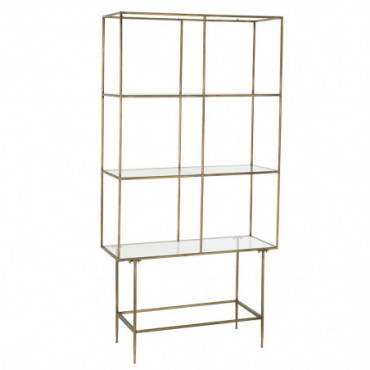 Etagere 3 Planches Metal / Verre Or