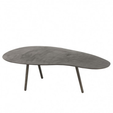Table De Salon Goutte Aluminium / Fer Noir L