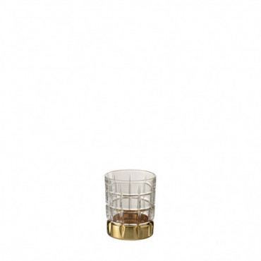 Verre A Whisky Verre Transparent / Or