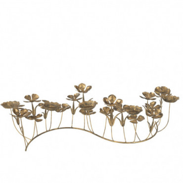 Chandelier Deco Florale Metal Or L