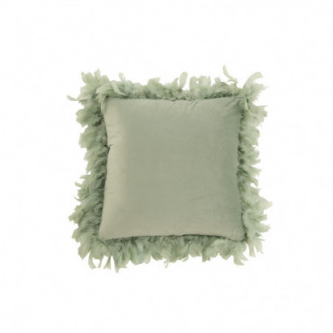 Coussin Plumes Polyester Menthe