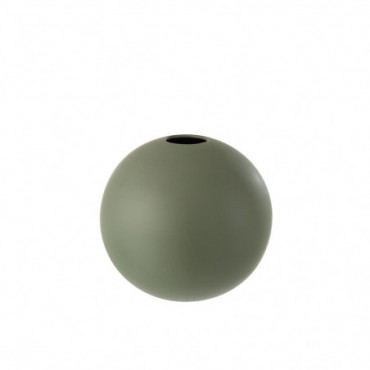 Vase Boule Ceramique Vert L