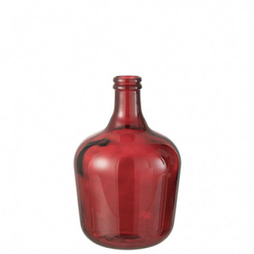 Vase Carafe Verre Rouge M