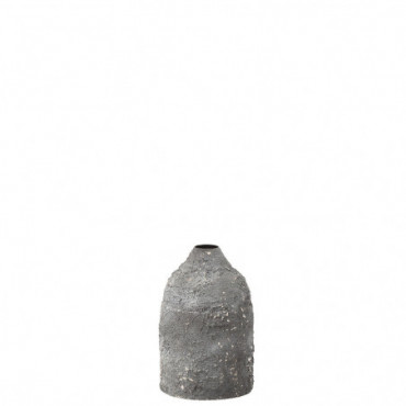Vase Effy Rugueux Metal Gris