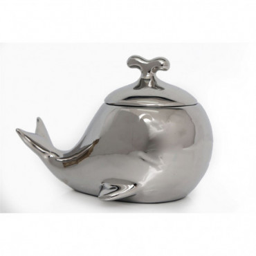 Pot à bibelot baleine en céramique