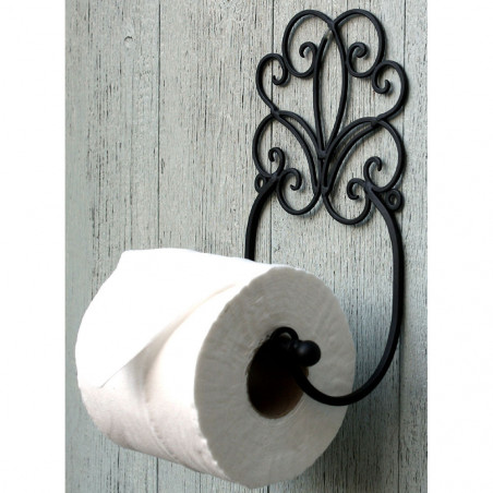 Porte-Papier Toilette - Support Papier Rouleau Toilette Noir Porte