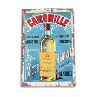 Plaque métal pub vintage Camomile Liqueur