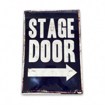 Plaque métal pub vintage Stage Door
