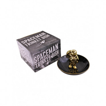 Vide-poche Astronaute en céramique noire et dorée