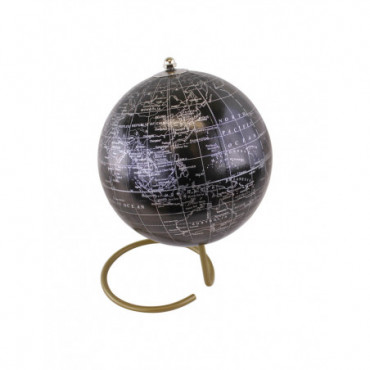 Globe décoratif sur pied en noir