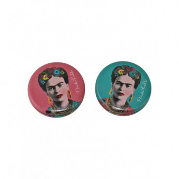 Lot de 2 miroirs compacts Frida Kahlo Design