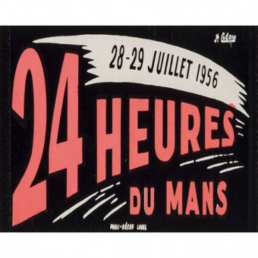 Plaque pub vintage - 24 Heures Du Mans - Racing Poster