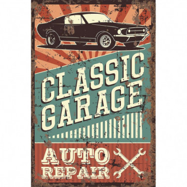 Plaque pub vintage - Classic Garage Auto Repair