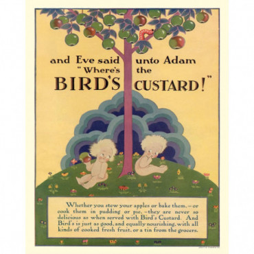 Plaque pub vintage - Birds Custard, Adam & Eve