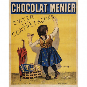 Plaque pub vintage - Chocolate Menier