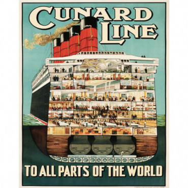 Plaque pub vintage - Cunard Line