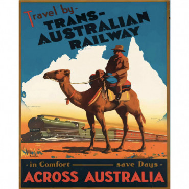 Plaque pub vintage - Trans Australian Railway