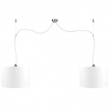 Lampe suspendue Rome 2x4025 Fer/Coton 350cm