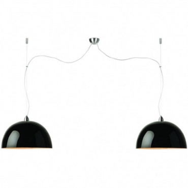 Lampe suspendue Halong double Bambou Noir 350cm