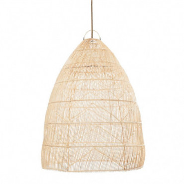 Lampe Rotin Suspendue Twister - Naturel - 100cm