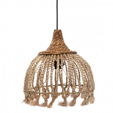 Suspension Lampe Tassel Abaca - Naturel - 30cm