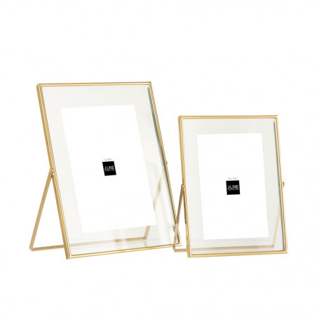 Cadre Photo 20X25 Fin Metal Or Grande Taille