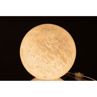 Lampe Dany Taches Rond Verre Blanc Grande Taille