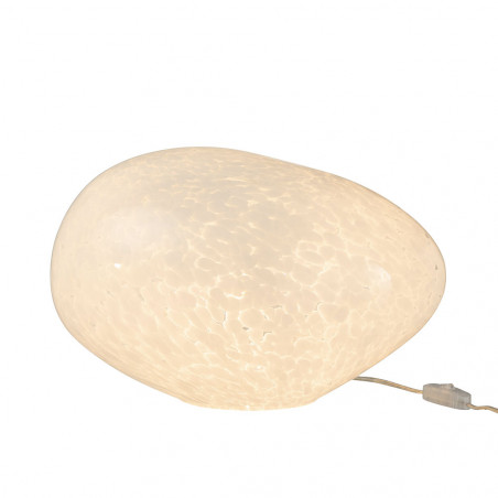 Lampe Dany Taches Ovale Verre Blanc