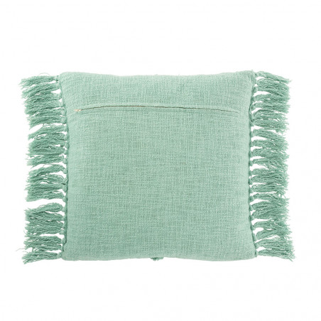 Coussin Carre Losange Coton Polyester Turquoise