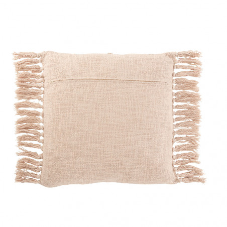 Coussin Carre Losange Coton Polyester Rose