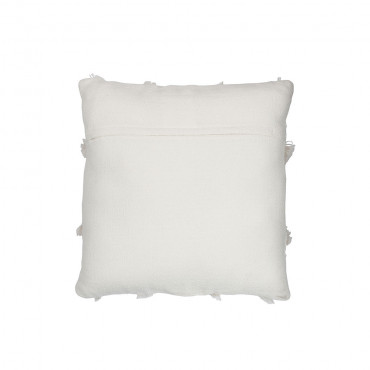 Coussin Croix Carre Polyester Blanc