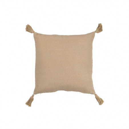 Coussin Fleur Floches Polyester Beige