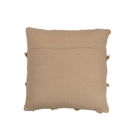 Coussin Croix Carre Polyester Beige