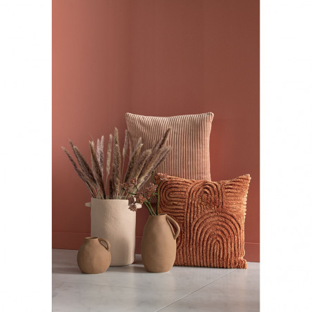 Coussin Arc Carre Polyester Rouge/Orange