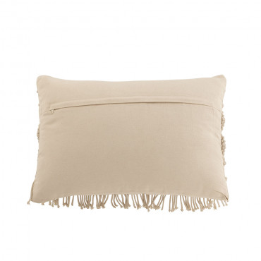Coussin Cosy Rectangle Cotton Beige