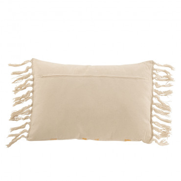 Coussin Emma Carre Cotton Ocre Grande Taille