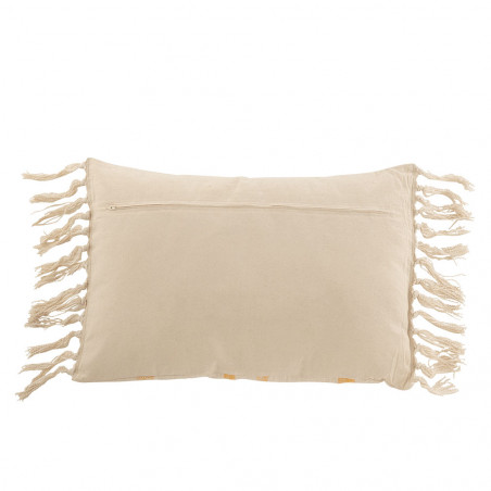 Coussin Emma Carre Cotton Ocre Grande Taille