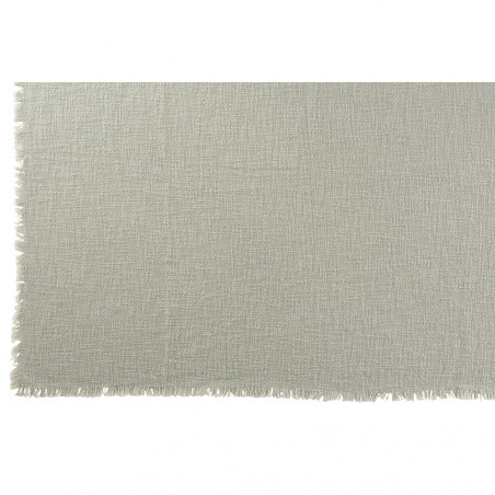 Plaid Frange Coton Polyester Vert Clair