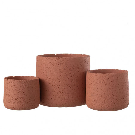 Cache-Pot Potine Ciment Terracotta Grande Taille