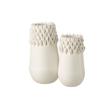 Vase Ibiza Céramique Blanc L