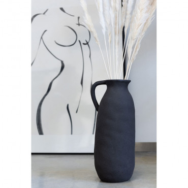 Vase Cruche Ceramique Noir L