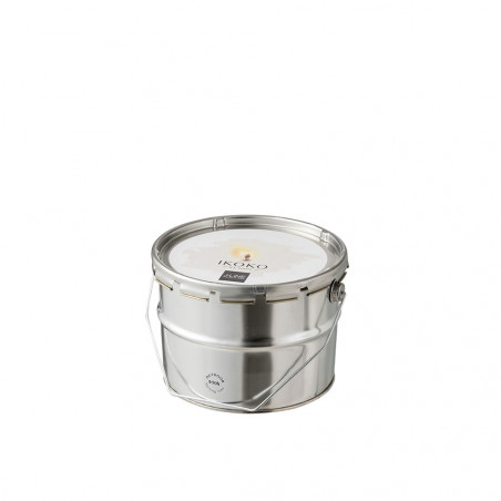 Bougie Exterieure Pot De Peinture Metal/Cire Blanc Petite Taille 50H