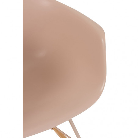 Chaise Willy A Bascule plastique Nude Rose