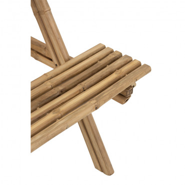 Table de jardin en Bambou avec bancs intégrés