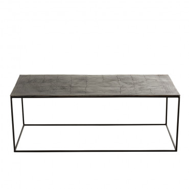 Table De Salon Rectangulaire Oxidize Aluminium/Metal Antique Noir/Vert