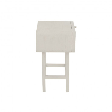 Table D'Appoint Molly Bois Exotique/Rotin Blanc