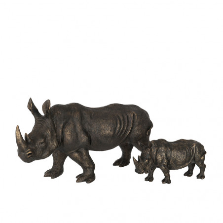 Rhinocéros Résine Bronze Grande Taille