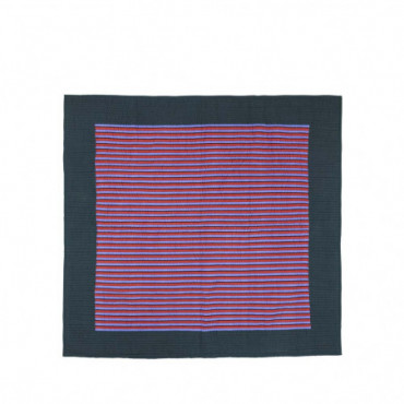 Couvre-lit Stripe 260x260 Petrol/Multicolore Twist
