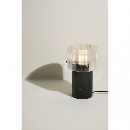 Lampe de table texturée/noire Revolve