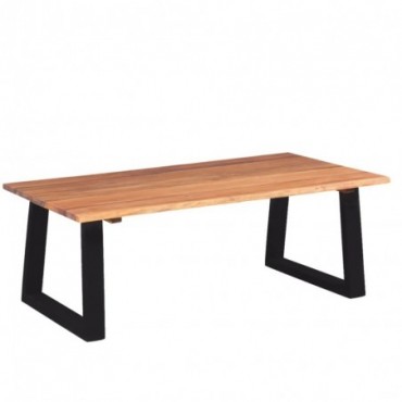 Table basse en bois d'acacia massif 110x60x40cm